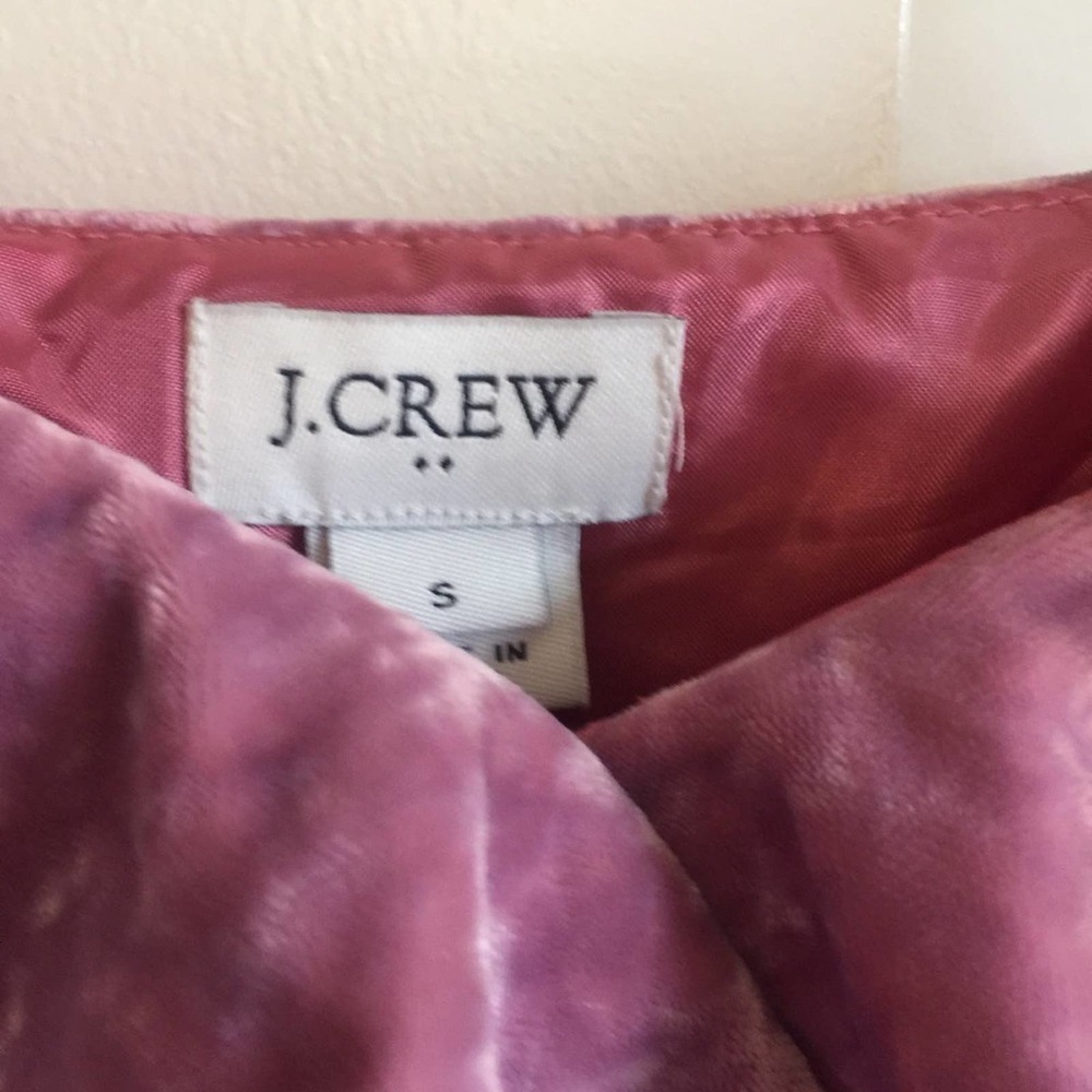 J. Crew NWT Coquette Barbie Factory Velvet Ruffle Spaghetti Cami M - Picture 5 of 8